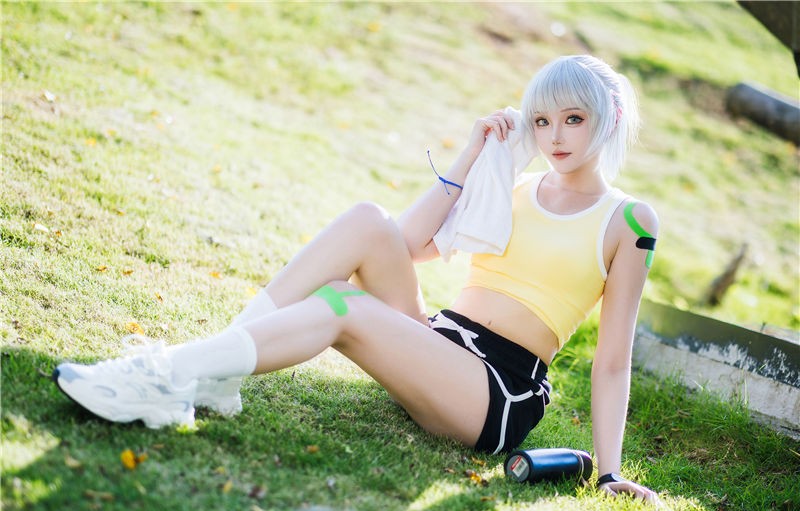 瓜希酱 白月魁运动服 [15P-50.9MB]