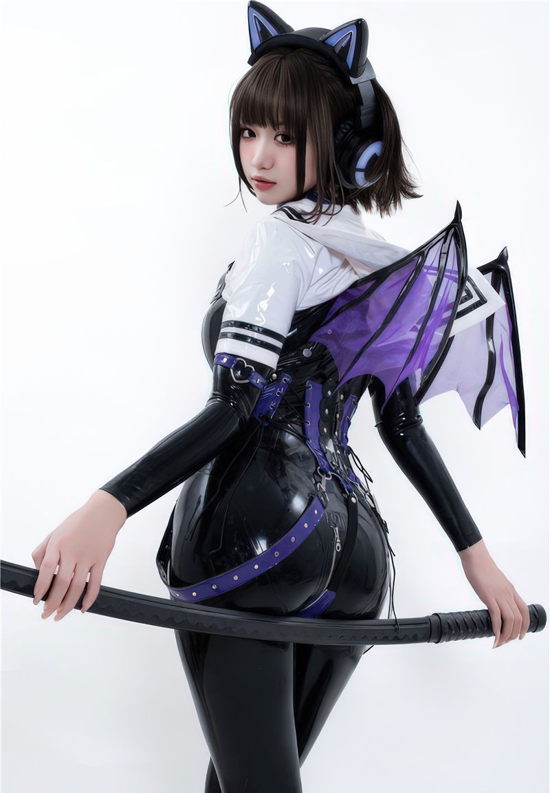 柒柒要乖哦 白棚胶衣[78P-230M]