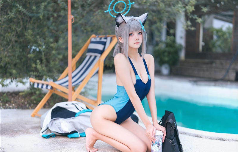 九柒喵 白子泳装[34P-420M]