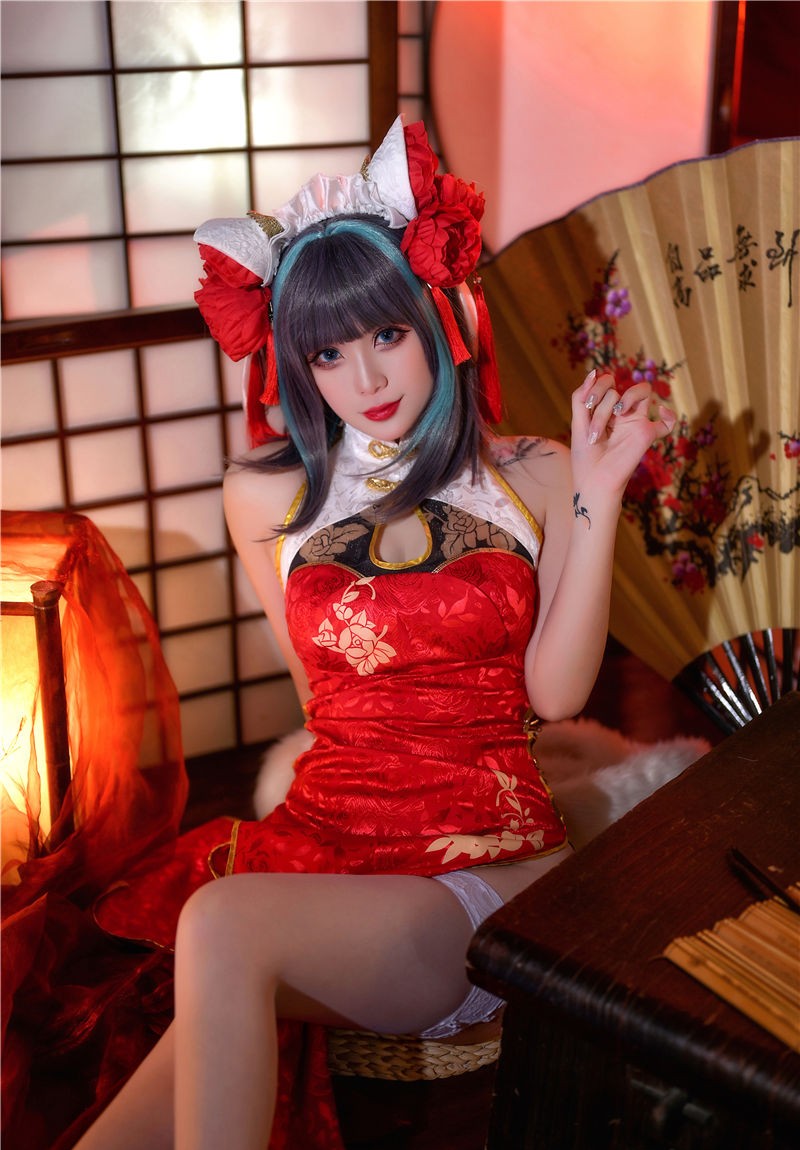 Zyra秋 碧蓝航线 柴郡 红旗袍[20P-177M]