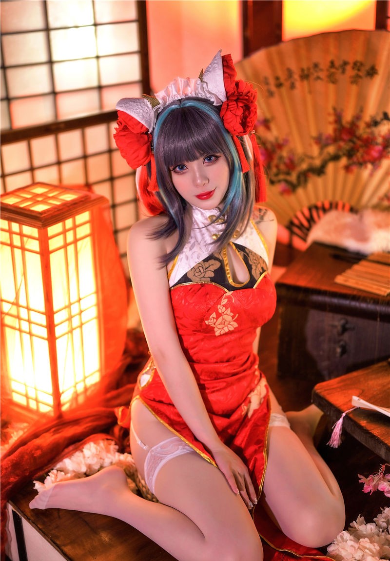 Zyra秋 碧蓝航线 柴郡 红旗袍[20P-177M]