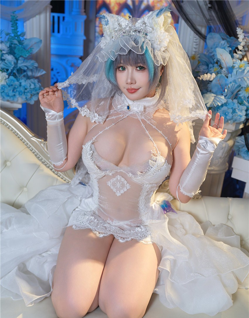 麻花酱 碧蓝航线 柴郡氝依花嫁[32P2V-710M]