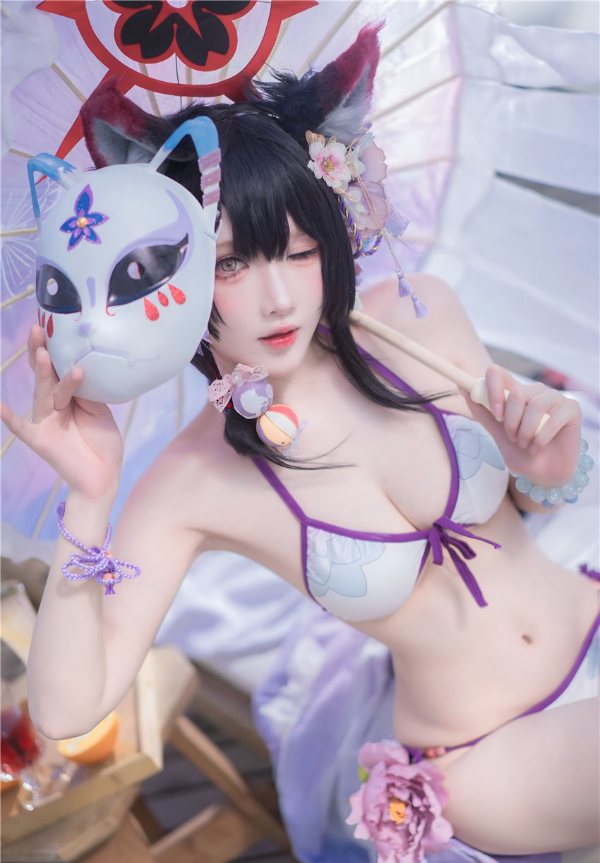 阿包也是兔娘 蔚蓝档案 狐坂若藻 水着[32P-187M]