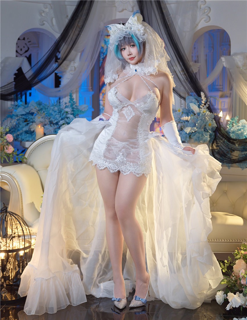 麻花酱 碧蓝航线 柴郡氝依花嫁[32P2V-710M]