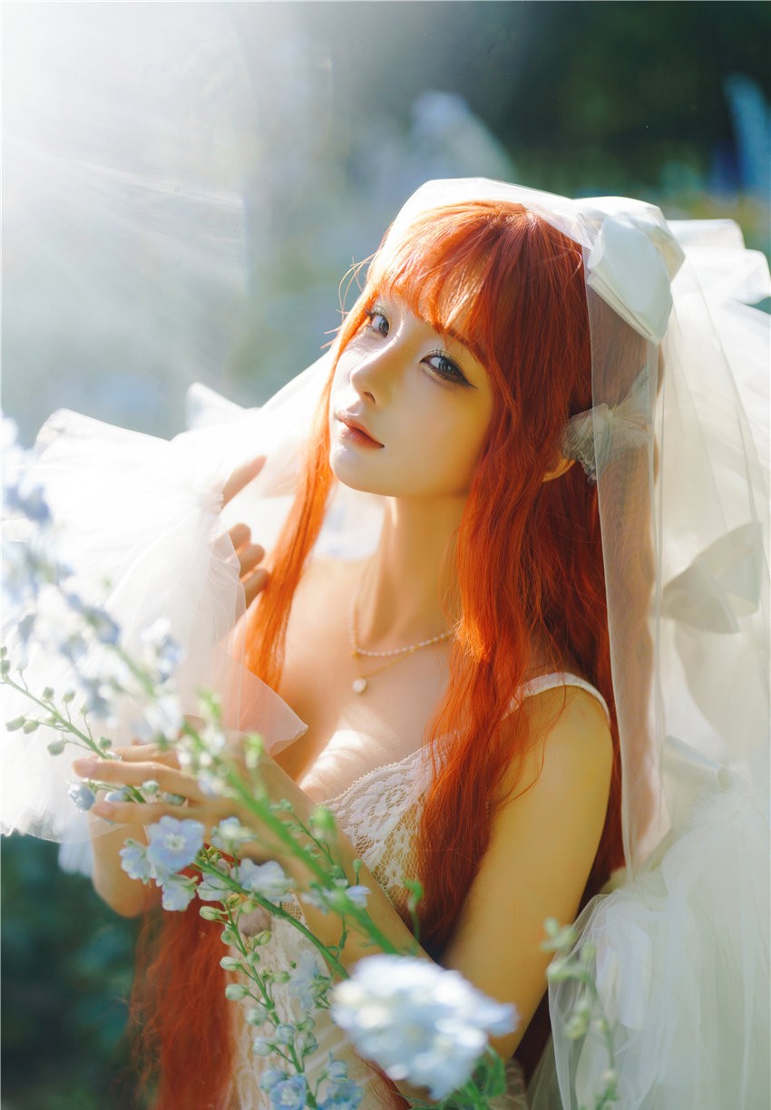 蠢沫沫 花丛婚纱[67P-517M]