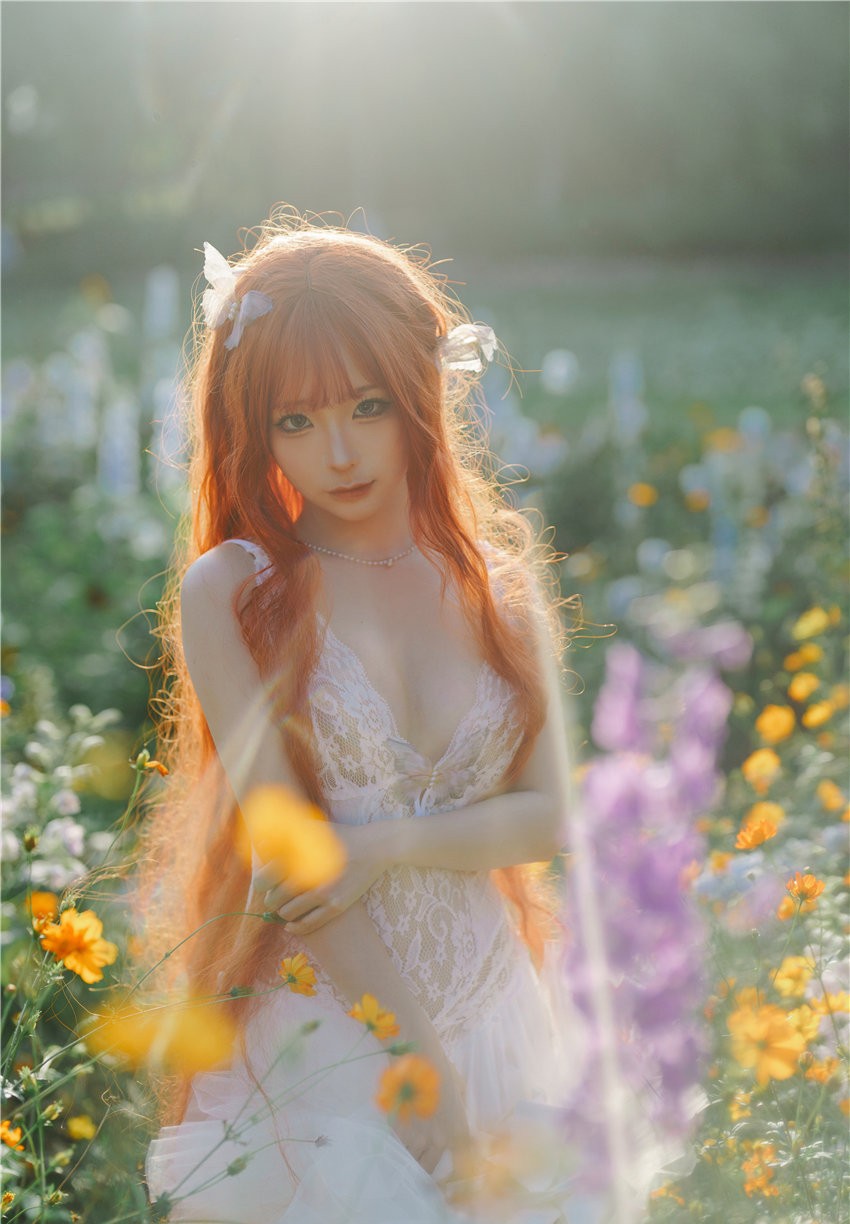 蠢沫沫 花丛婚纱[67P-517M]