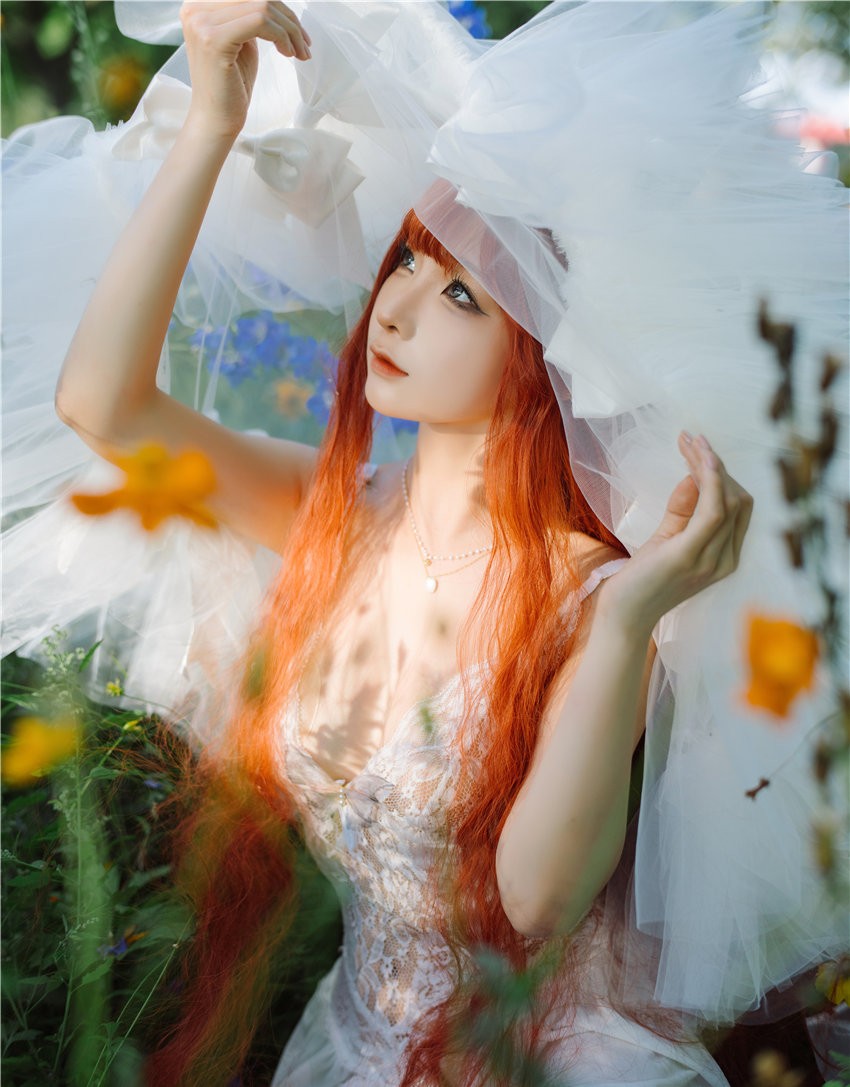 蠢沫沫 花丛婚纱[67P-517M]