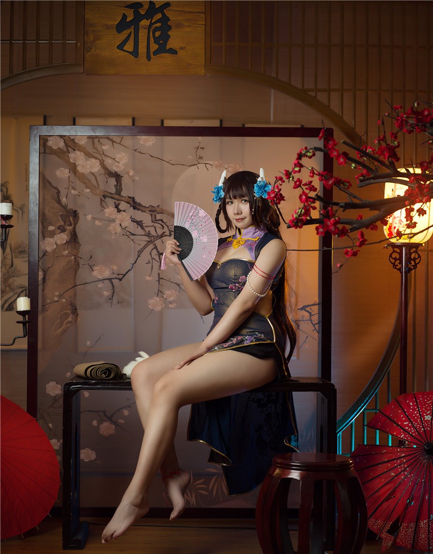 麻花酱 比睿旗袍+泳装 [61P-446MB]