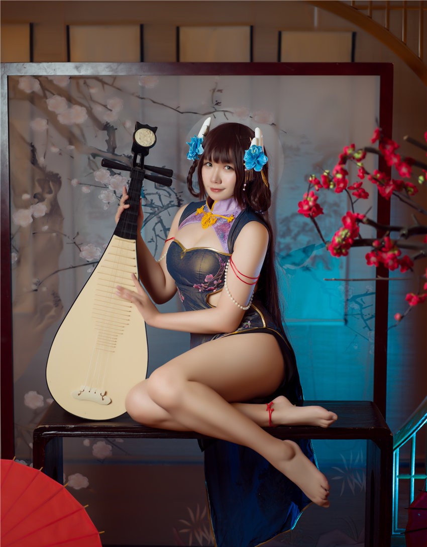 麻花酱 比睿旗袍+泳装 [61P-446MB]
