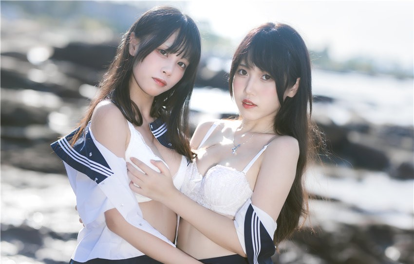 不呆猫 海边双人JK[51P1V-1.03GB]